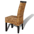 Swen Studio -  Dining Chairs 6 pcs Abaca and Solid Mango Wood